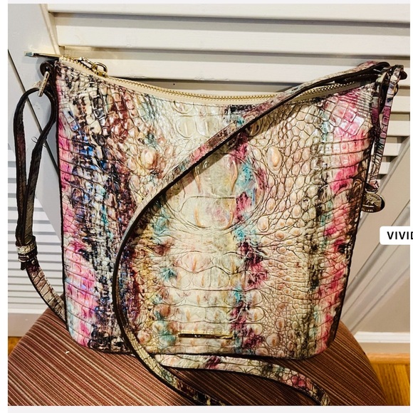 Brahmin Handbags - Brahmin Katie Amethyst Pastel Croc-Embossed Handbag